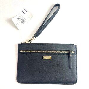 Kate Spade Tinie Laurel Way Black Leather Wristlet Wallet WLRU2677  NWT